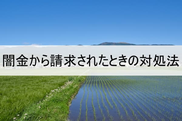 闇金から請求されたときの対処法
